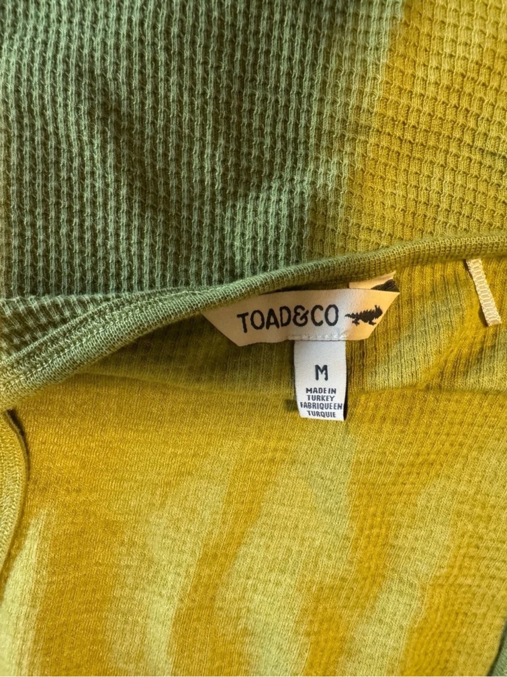 NWOT Toad & Co Green Waffle Knit Spaghetti Strap Tank Top - Picture 4 of 5